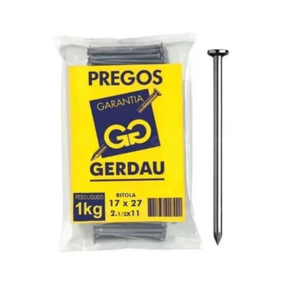 Prego Galvanizado Gerdau 17x27