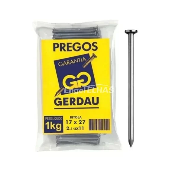 Prego Galvanizado Gerdau 17x27